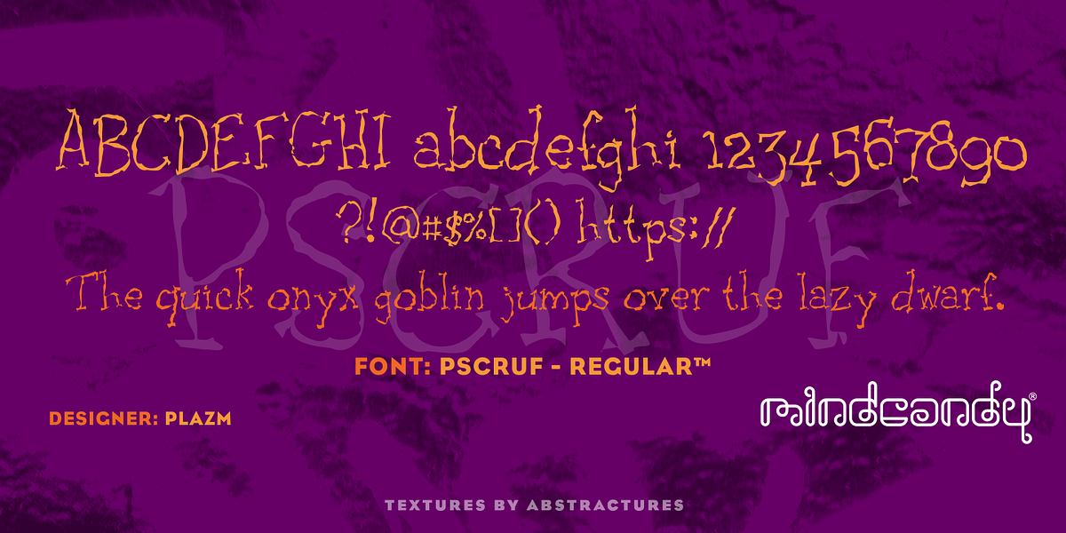 Pscruf™, a Font by MINDCANDY (Photo 1 of 2)