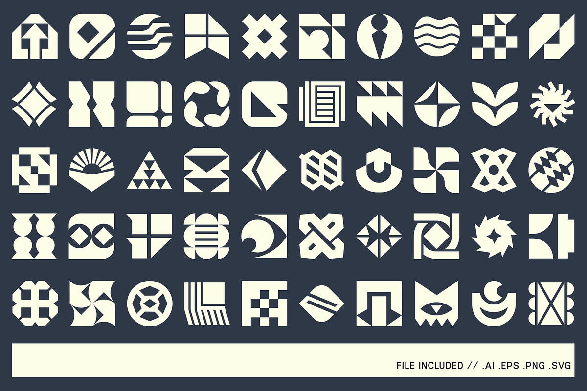 Geometric Logo Template Vol 5, a Solid Icon by Tekuni (Photo 3 of 10)
