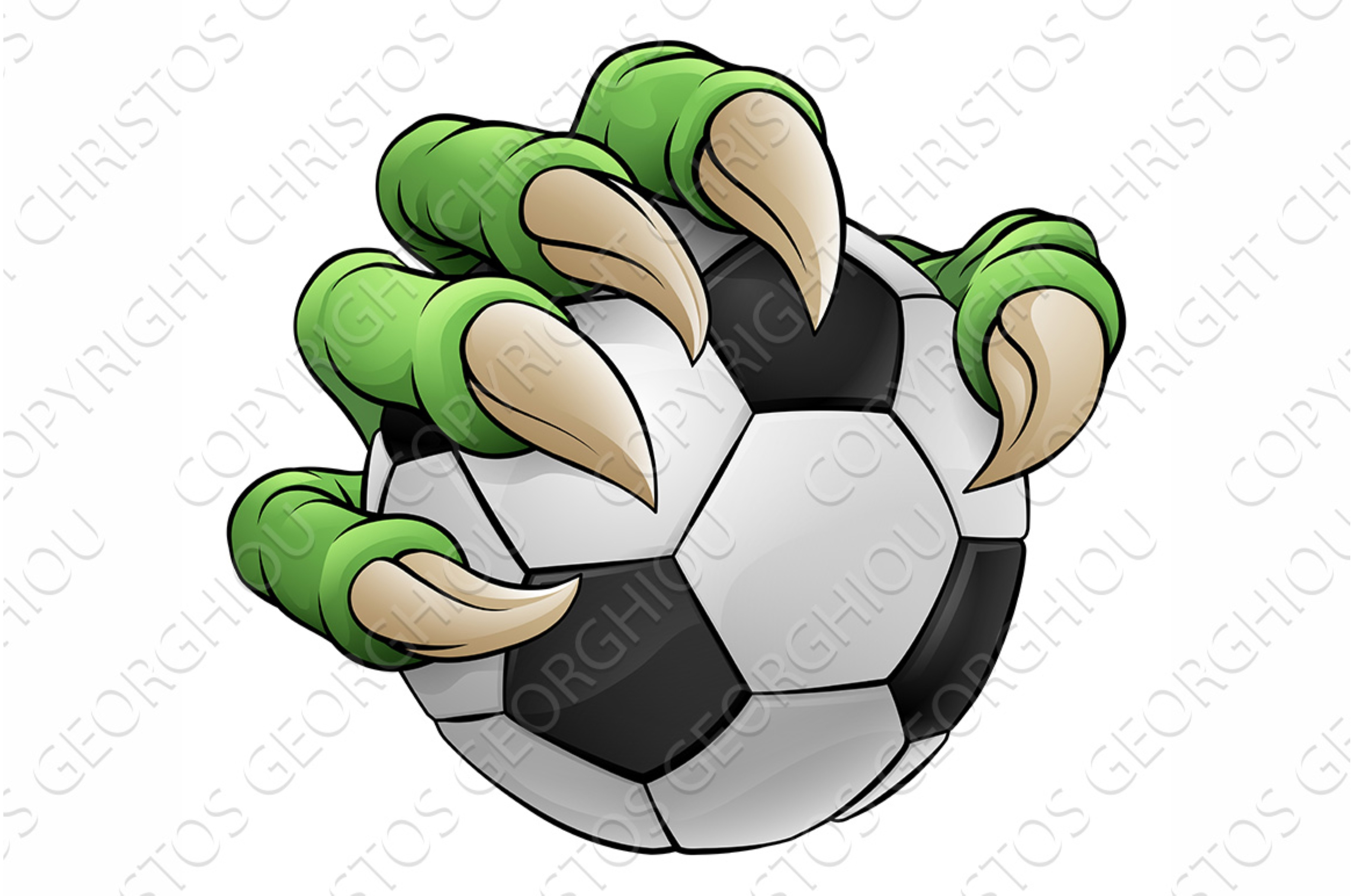 Soccer Football Ball Claw Cartoon, a Sport Illustration by Christos ...