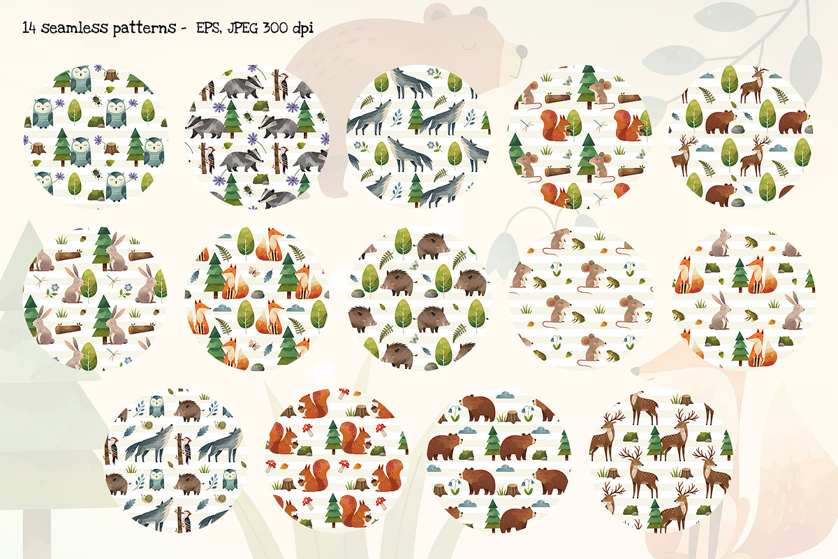 Forest Animals. Woodland Collection, an Animal Illustration by Hanna's ArtLab (Photo 3 of 4)
