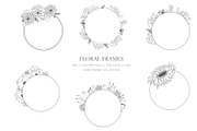 Round floral frames hand drawn, an Object Graphic by AS Studio (Thumbnail 1 of 3)
