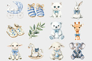 Watercolor Blue Nursery Clipart, a Seasonal Illustration by Design Market (Thumbnail 2 of 5)