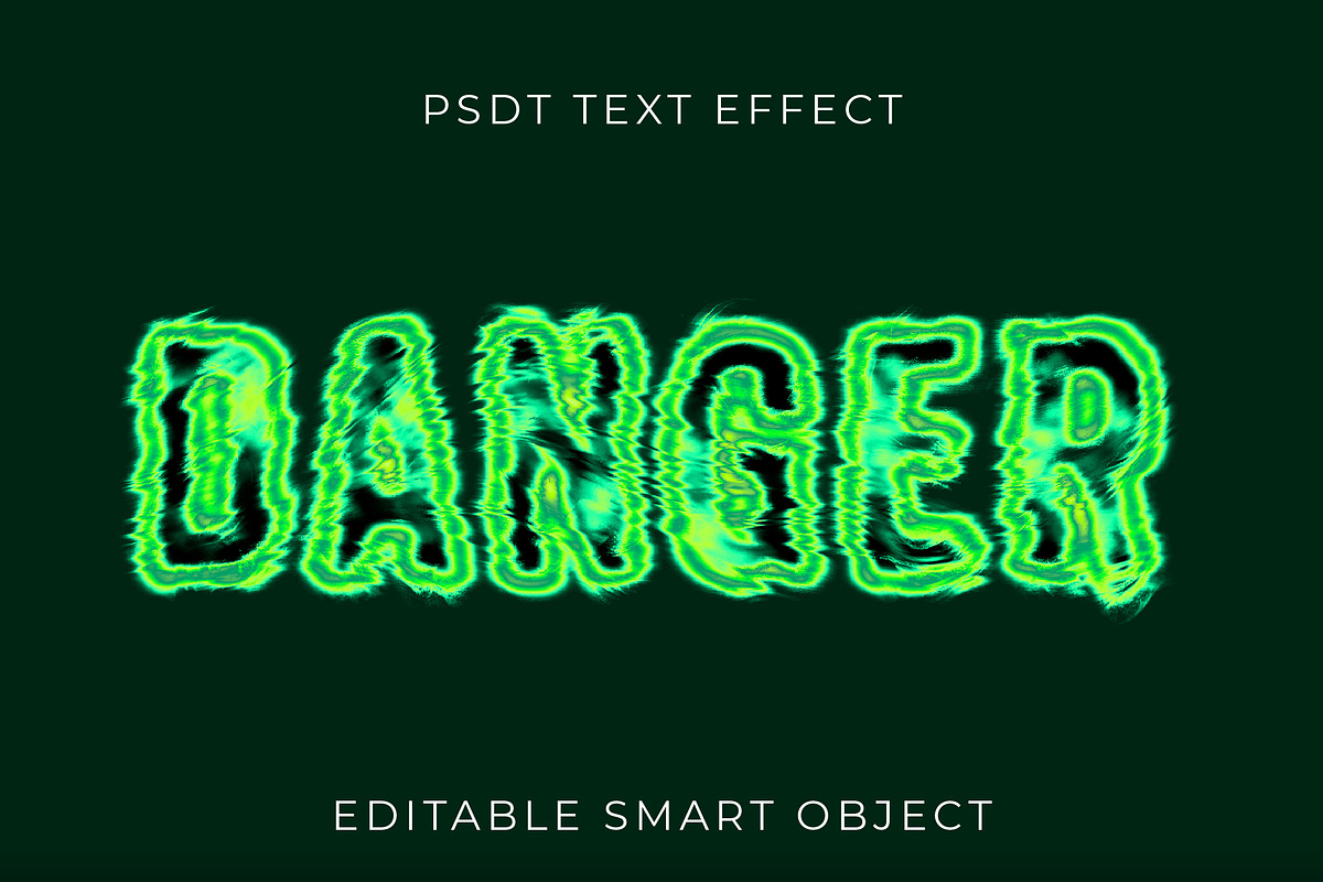 Toxic Glitch Hazard Text Effect