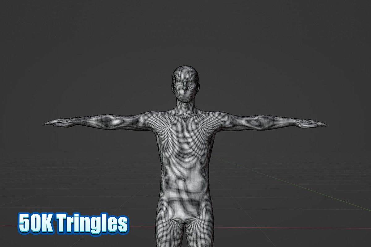 Male Human Base Mesh – Rigged, a Characters & Person 3D Model by Casa Mandarina (Photo 4 of 8)