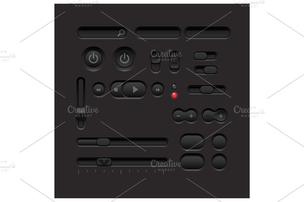 Dark Web UI Elements, a Templates & Theme by Sunny (Photo 3 of 3)
