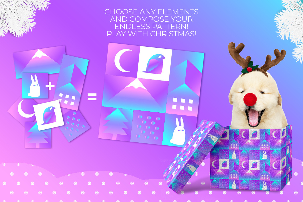 Holographic Christmas Geometric Set, an Object Graphic by Julie&Taily (Photo 18 of 23)