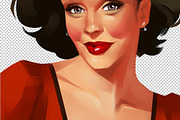 Pin-up woman, an Illustration by Ira Cvetnaya (Thumbnail 3 of 3)