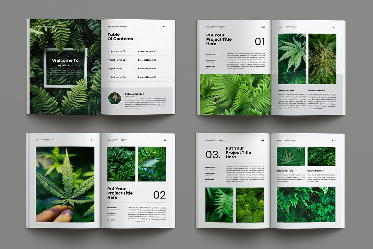 Botanic Portfolio Brochure Layout, a Magazine Template by Seeing-art (Photo 10 of 11)