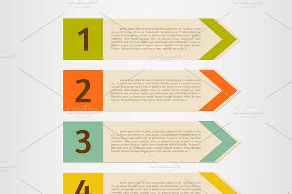 Vector retro infographic arrows preview 2