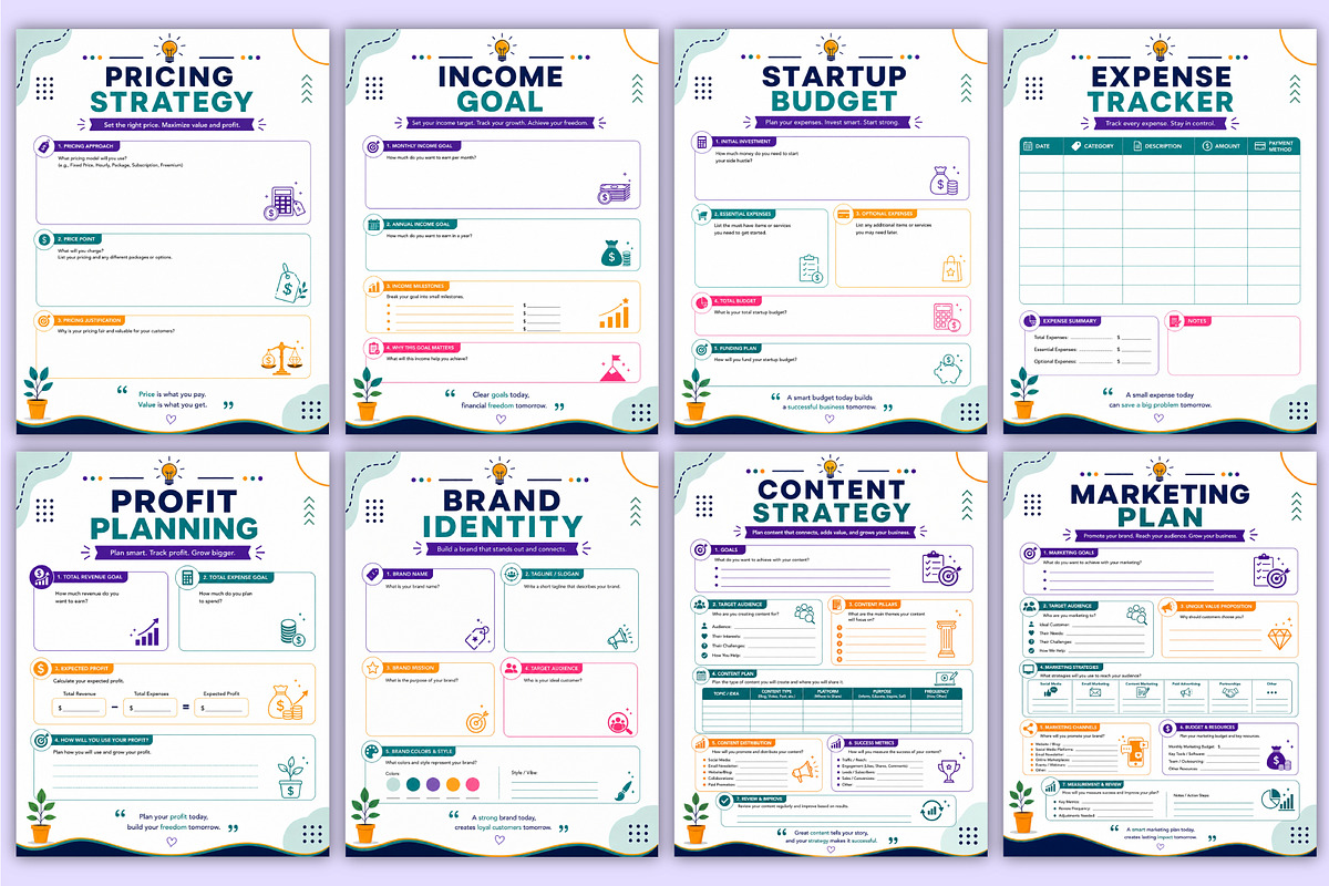 2027 Side Hustle Workbook | Business, a Stationery Template by Mustafiz (Photo 4 of 5)