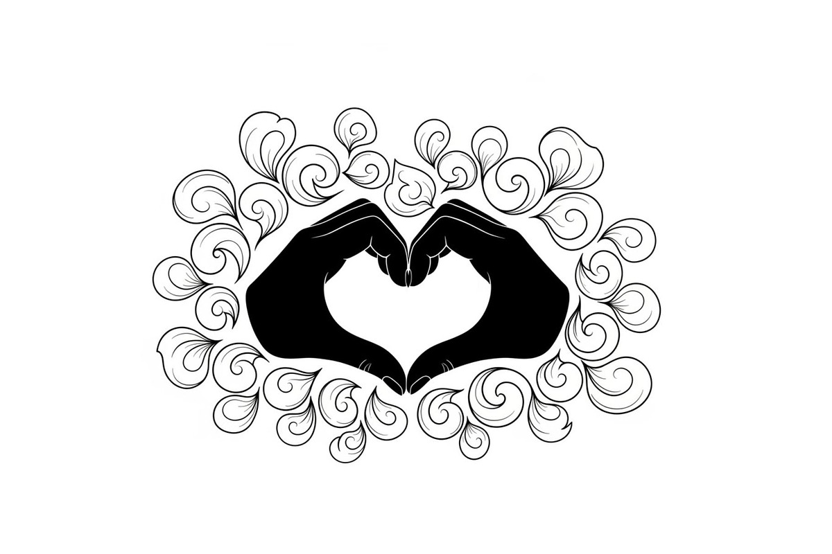 Floral Heart Frame Silhouette Pack, an Illustration by Artivon (Photo 3 of 49)