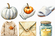 Cozy White Thanksgiving Clipart, an Illustration by Craft Nest (Thumbnail 2 of 6)