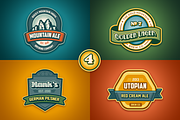 Retro Label or Logo Pack, an Object Graphic by Vectricity Designs (Thumbnail 1 of 5)