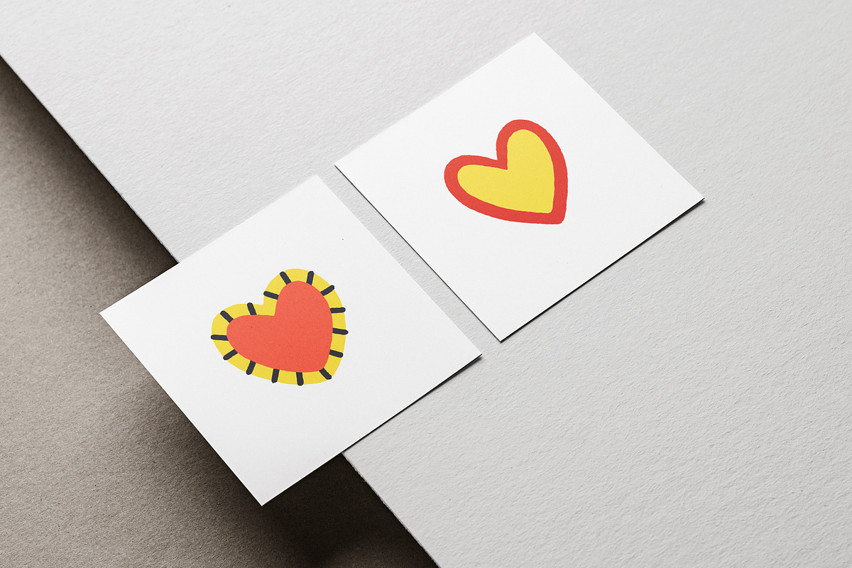 Cute hearts, love symbols set, a Decorative Illustration by Good Studio (Photo 8 of 8)