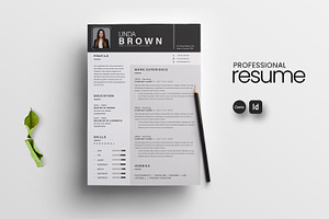 Minimal Resume Template, a Stationery Template by Creatiya Type