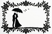 Romantic Couple Holding Umbrella, an Illustration by Amazin_art (Thumbnail 15 of 21)