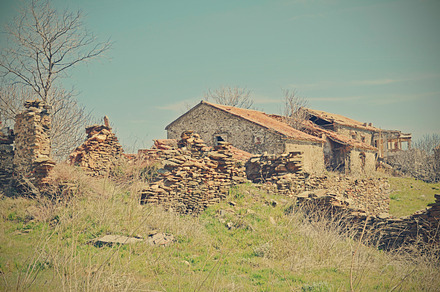Abandoned house stock photo containing ruins and building