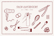 Salon & Barbershop Illustrations, a Work Illustration by Miriam Furniss Designs (Thumbnail 4 of 13)