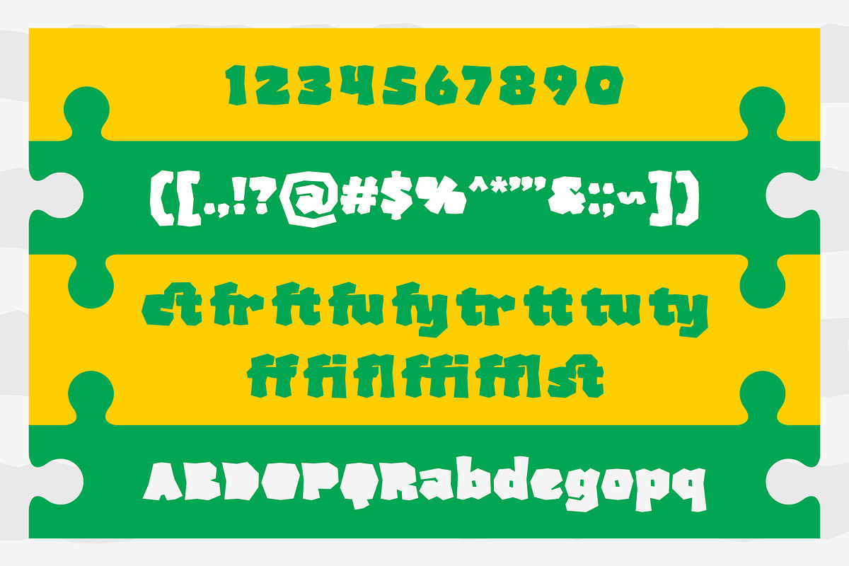 Flinto Cave - Bold Paper Cutout Game, a Font by Typia Nesia (Photo 3 of 13)
