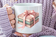 Sage Coquette Bow Book Stack Clipart, an Illustration by CraftArtStudio (Thumbnail 5 of 6)