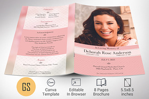 Glamour Funeral Program Template