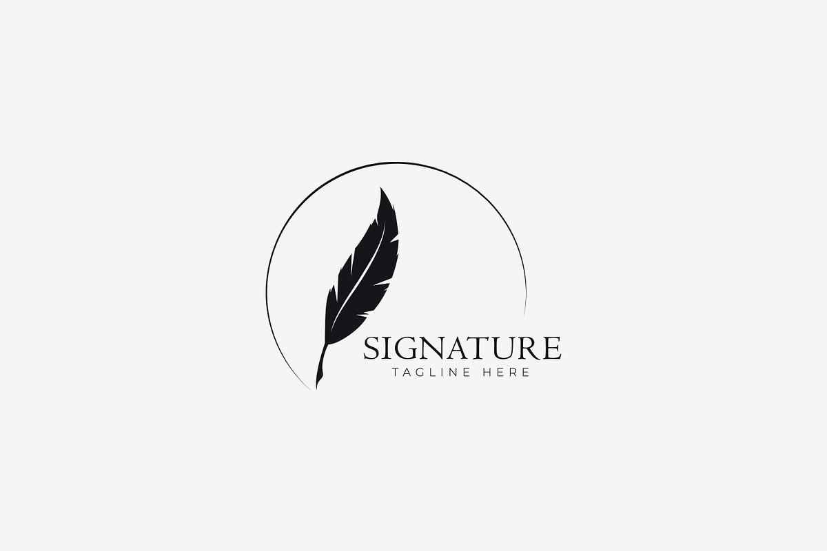 Feather Pen Signature Luxury Logo, a Branding & Logo Template by Signatoro (Photo 3 of 3)
