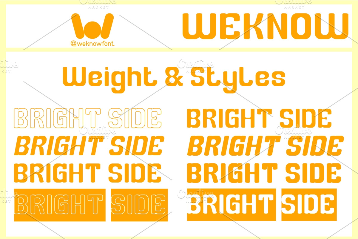 Bright Side font, a Sans Serif Font by weknow (Photo 7 of 8)