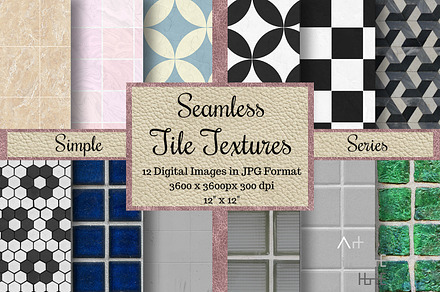 Seamless Tile Textures Simple Series, a Texture Graphic by Arthitecture Home