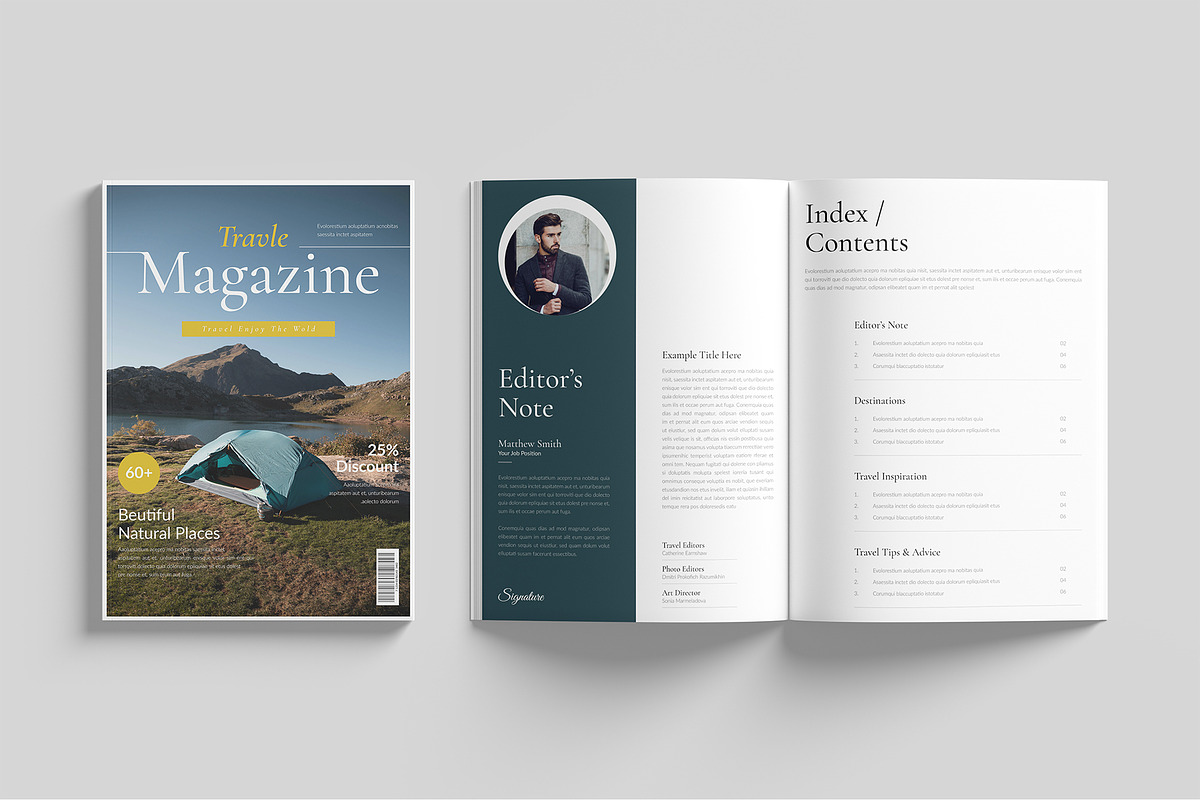 Travel Magazine Template preview 2