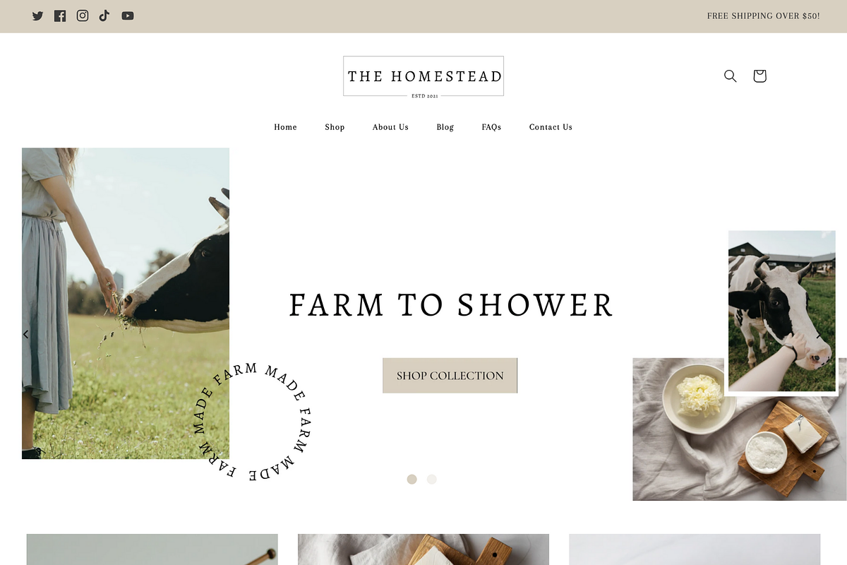 Shopify Theme | The Homestead, a Templates & Theme by Easy Website Themes (Photo 1 of 6)