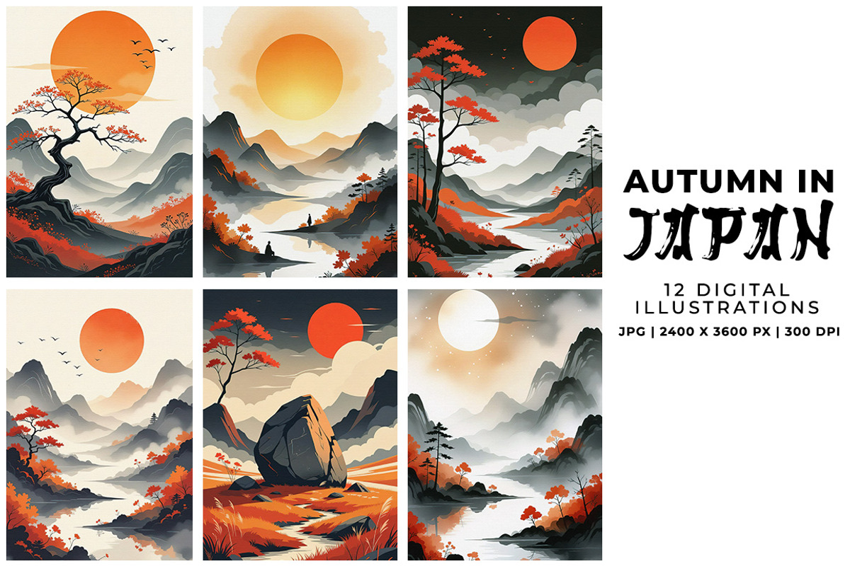 Autumn in Japan, a Seasonal Illustration by Digital Art Creations (Photo 1 of 5)