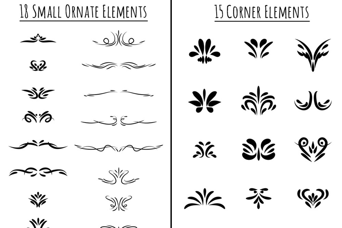 85 Flourishes- Clip Art Mega Pack, a Decorative Illustration by The Digital Download Shop (Photo 3 of 4)