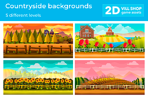 5  Farm Game Backgrounds