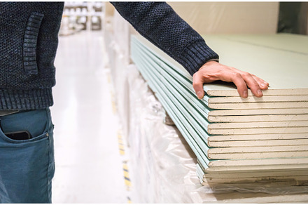 Drywall is sold in the store, an Industrial Photo by yanadjana