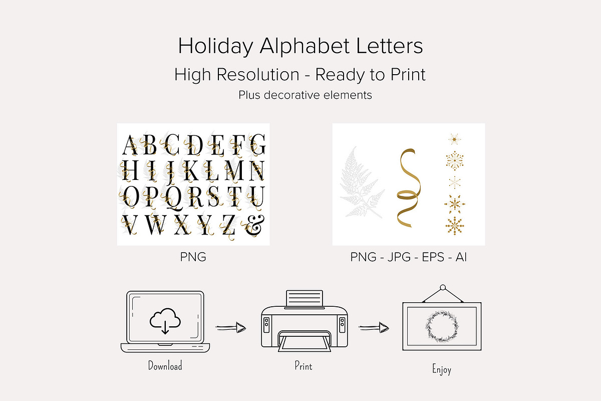 Holiday Snowflake Alphabet, an Illustration by Maggie Stilwell Design (Photo 6 of 6)
