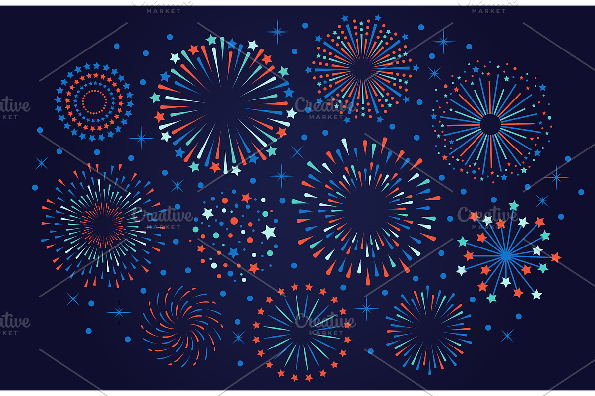 Celebration 4th July USA fireworks, a Graphic by winwin.art