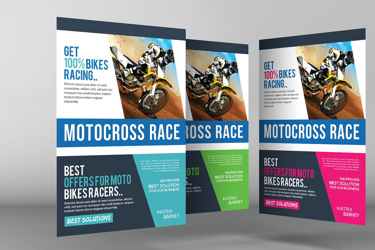 Motocross Race Flyer Template, a Flyer Template by graphicforest