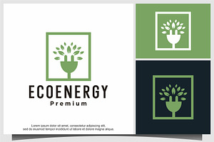 Eco energy logo from nature  design