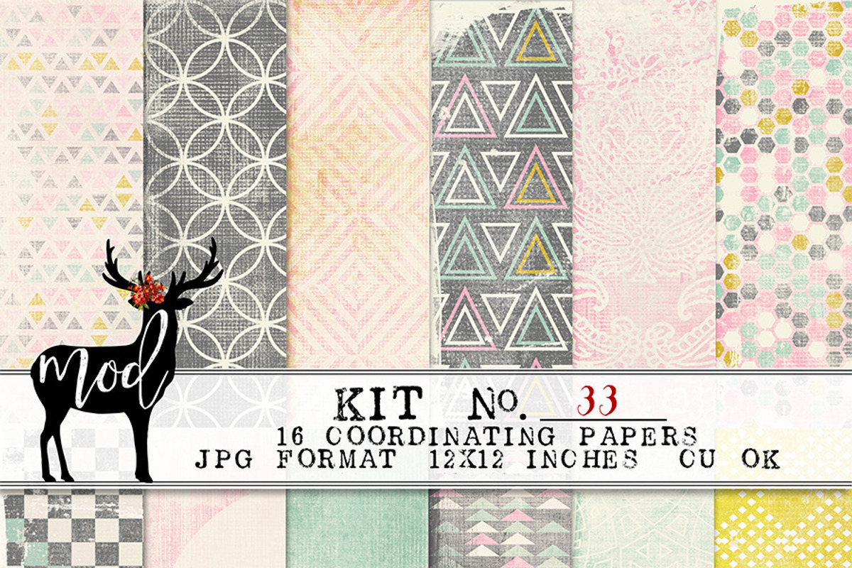 Background Paper Kit 33, a Pattern Graphic by Mod Paperie (Photo 1 of 2)