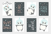 Panda in Space - kids set, an Object Illustration by Artnis (Thumbnail 3 of 8)