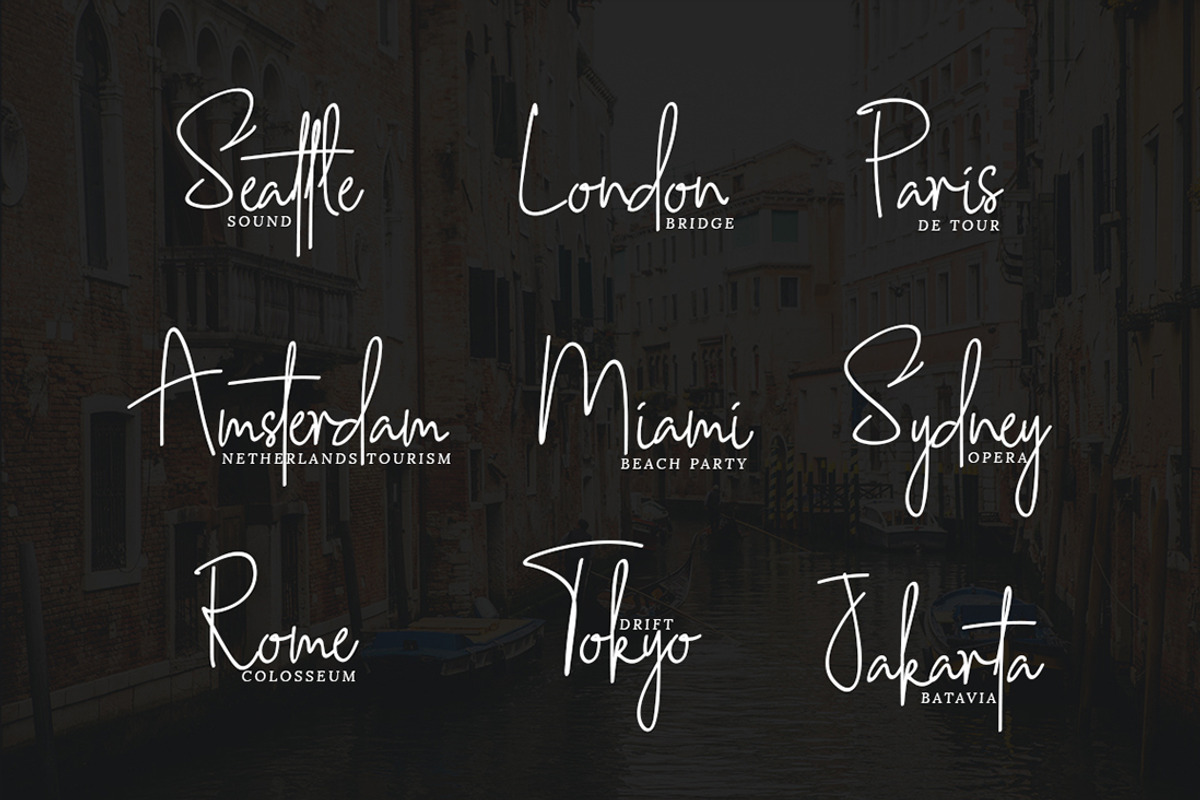 Southampton Signature Business Font preview 2