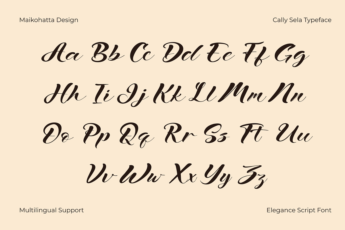 Cally Sela – Modern Calligraphy Font, a Script Font by MaikoHatta (Photo 6 of 8)
