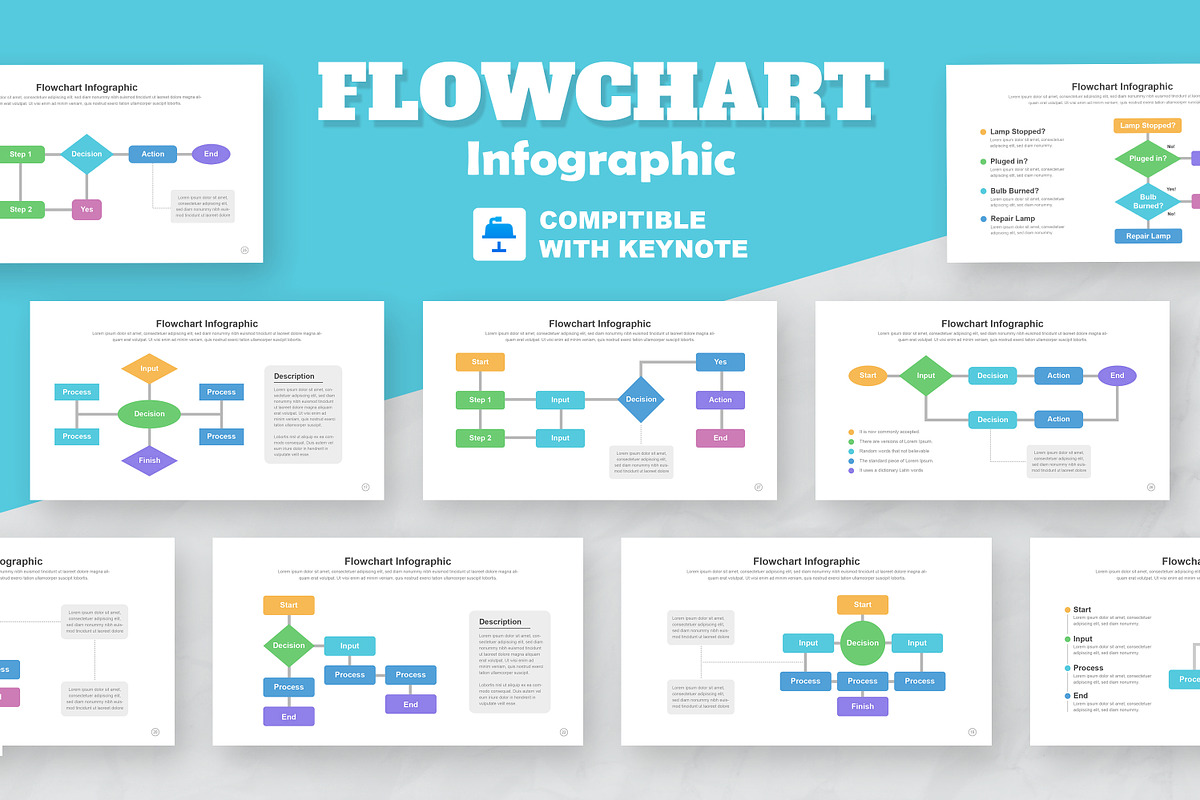 Flowchart Infographic Keynote, a Templates & Theme by Mighty-Slide (Photo 1 of 8)