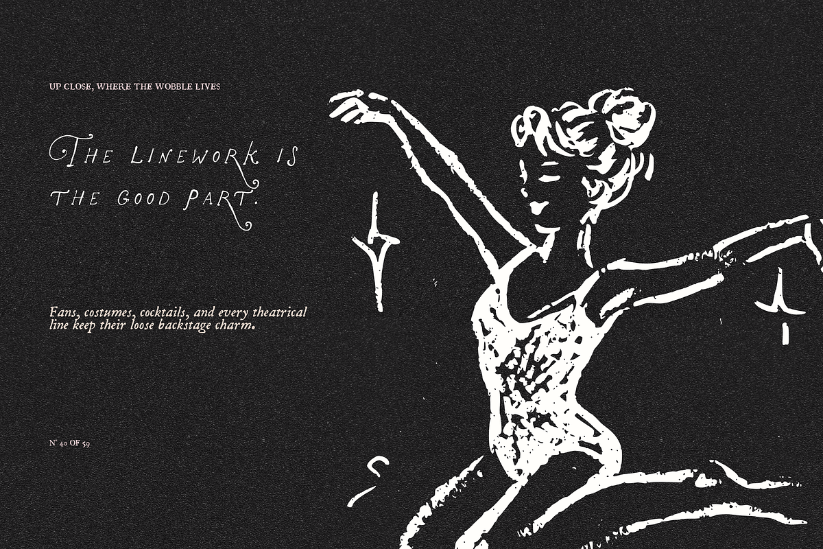 Cabaret Clipart, Burlesque Ink Set, a Person Illustration by The October Creative (Photo 10 of 12)