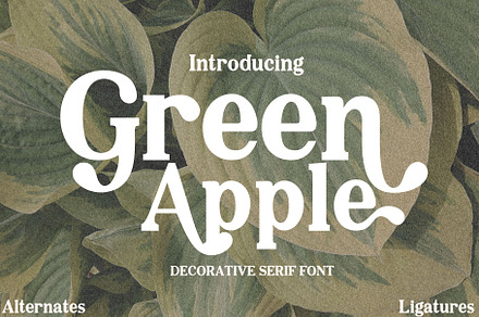 Green Apple, a Serif Font by Aditastudios