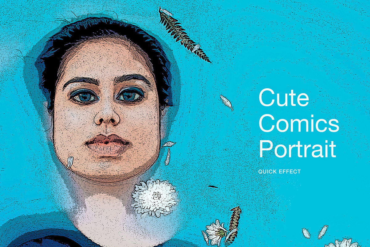 Cute Comics Portrait Effect, a Layer Style Add-On by Grafvish (Photo 1 of 5)