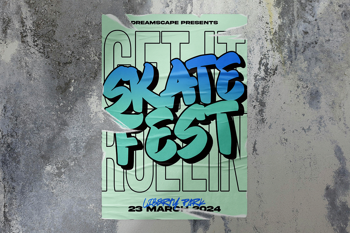 Buffart Urban Graffiti Font, a Serif Font by Graphue (Photo 9 of 9)