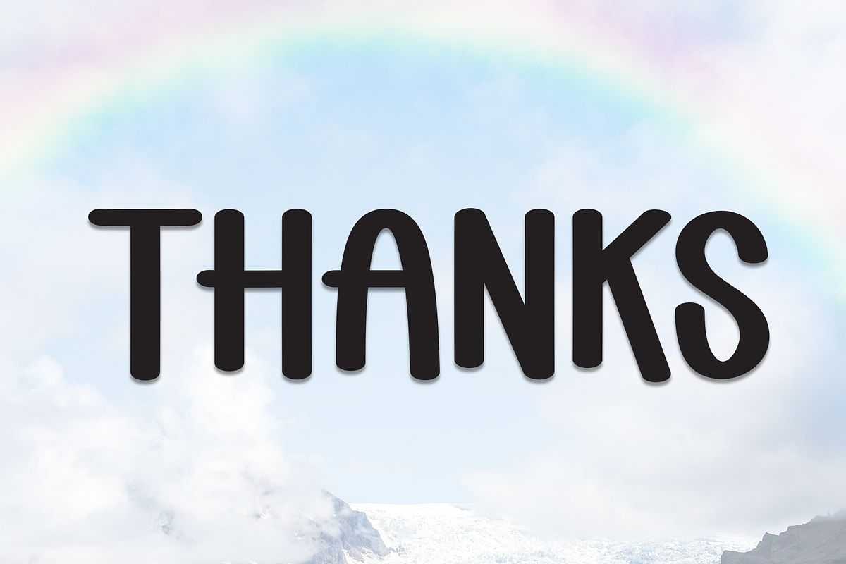 Monday Rainbow | Script Font, a Script Font by Scratchones (Photo 8 of 8)