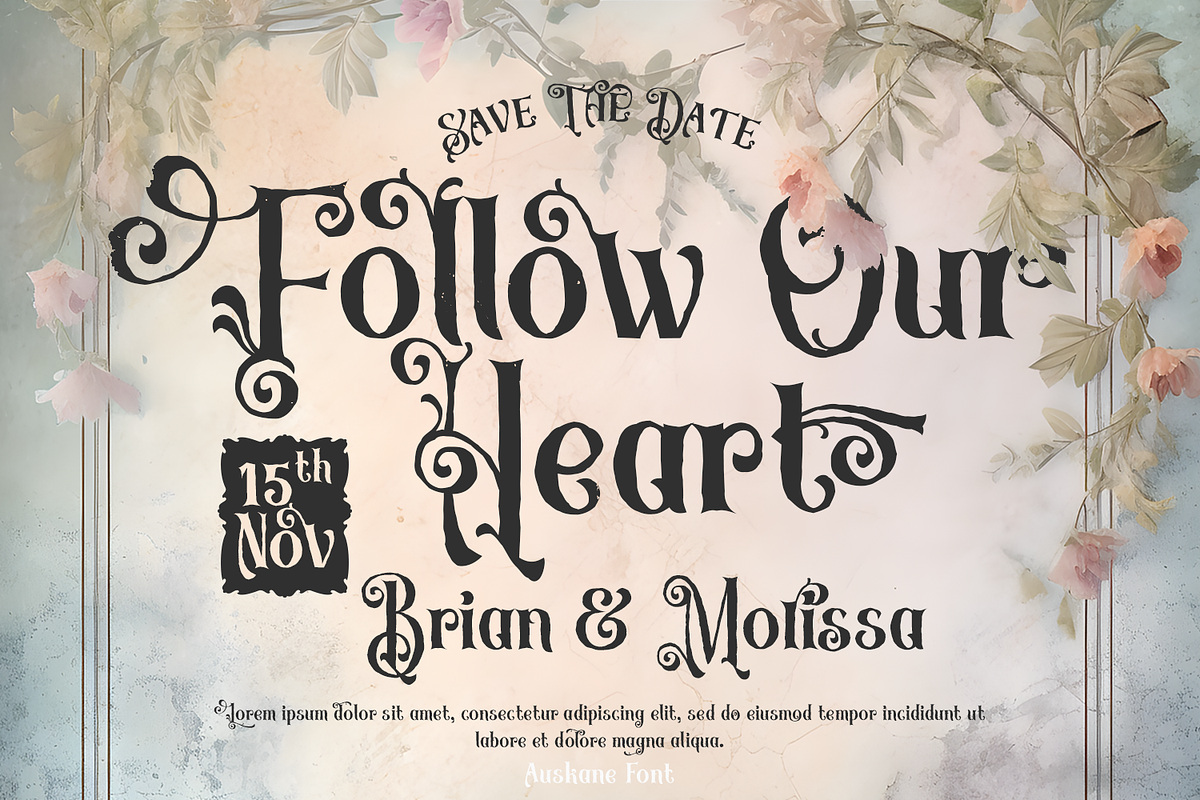 Auskane Victorian Font, a Blackletter Font by madeDeduk (Photo 7 of 8)