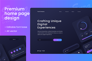Premium Web site template, a Landing Page Template by The G! Design
